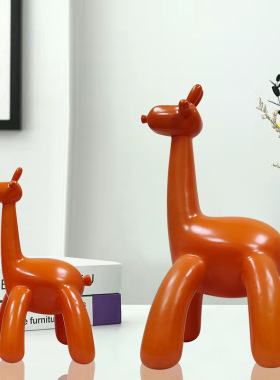 北欧树脂可爱小动物小摆件创意客厅书柜电视柜儿童房间装饰品摆设