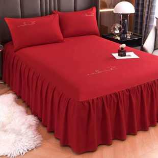 加厚刺绣高级感 高档时尚 床罩床裙单件公主三件套裙式 2023年新款