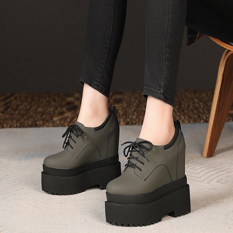 16cm内增高女鞋小个子恨天高超高跟休闲增高单鞋潮真皮厚底松糕鞋,女鞋,深口单鞋,淘宝优惠券,粉丝福利购,淘宝优惠卷