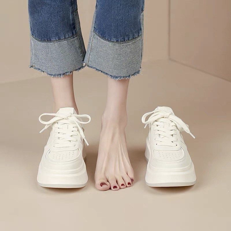真皮厚底增高小白鞋女2025年秋季新款小个子松糕运动鞋休闲鞋板鞋,女鞋,时尚休闲鞋,淘宝优惠券,粉丝福利购,淘宝优惠卷
