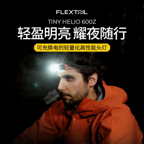 鱼尾头灯强光超亮充电头戴式照明灯夜钓鱼矿灯新款户外手电筒防水