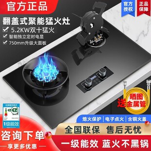 知心好太太燃气灶家用台嵌入式煤气天然液化气十大名牌猛火双炉具