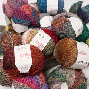 只一线像西班牙原装进口AZTECA羊毛线中粗棒针毛线手编帽子围巾线