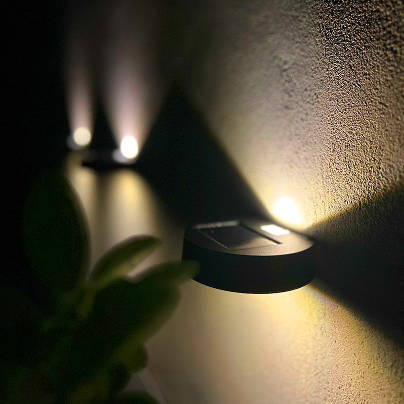 新款 太阳能壁灯洗墙灯户外庭院防水花园景观装饰氛围灯Z 上下发