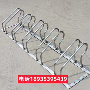 不锈钢自行车停车架圆笼单车摆放架分体卡位式可调节螺旋式停放架