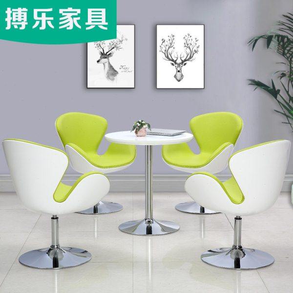 店铺休息区商务洽谈桌椅组合公司咨询室圆形接待会客桌椅现代简约,住宅家具,不锈钢/PVC餐桌,淘宝优惠券,粉丝福利购,淘宝优惠卷