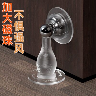 加长门吸厕所门防撞门吸软胶防撞强磁铁卫生间地吸防风门挡阻门器