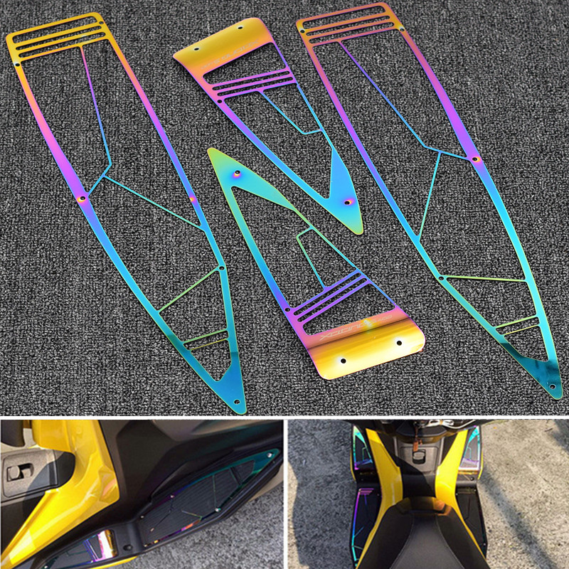 适用光阳赛艇S400m进口版 大贸XcitingS400改装脚踏板 不锈钢脚垫