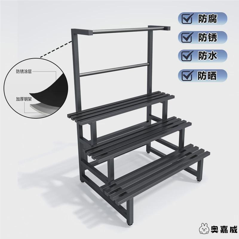 不锈钢阳台花架子铁艺p阶梯落地式多层多肉客厅置物户外装饰花盆