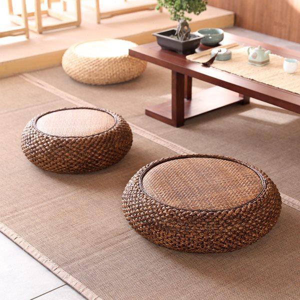 日式蒲团榻榻米垫子藤编地上垫家用坐墩茶室禅修打坐垫圆形拜跪垫,居家布艺,蒲团,淘宝优惠券,粉丝福利购,淘宝优惠卷
