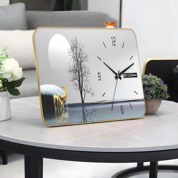 网红座钟静音台式钟客厅家用桌面时钟卧室时尚创意钟表中国风摆件,家居饰品,挂钟,淘宝优惠券,粉丝福利购,淘宝优惠卷