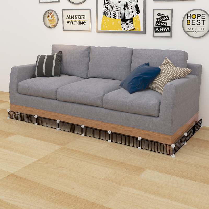 床下挡板沙发底下挡条防猫钻神器11床围栏防宠物lV型加密铁网遮挡