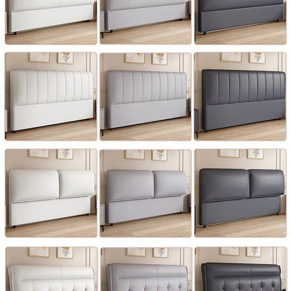 床头实木软包科技布靠背现代简约双人家用靠背板床头单买免洗靠垫