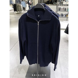 简约休闲立领拉链针织衫 男装 9598388宽松毛衣外套 秋冬新款 柜429