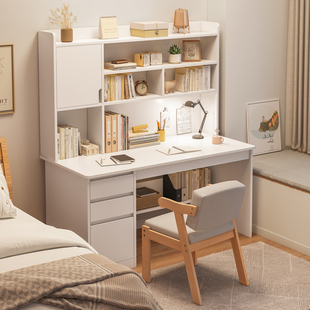 高中生学习桌家用初中生专用写作业桌子家用小孩桌椅套装书架一体