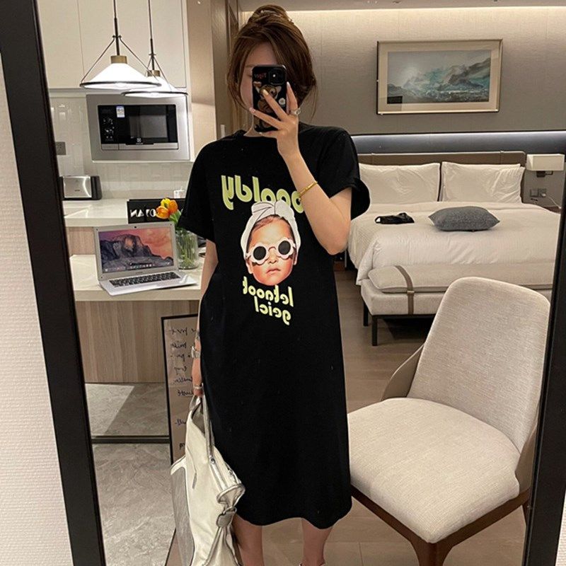 2023新款纯棉夏季女装睡衣t恤连衣裙宽松过膝长款懒人睡裙家居服,女士内衣/男士内衣/家居服,睡裙,淘宝优惠券,粉丝福利购,淘宝优惠卷