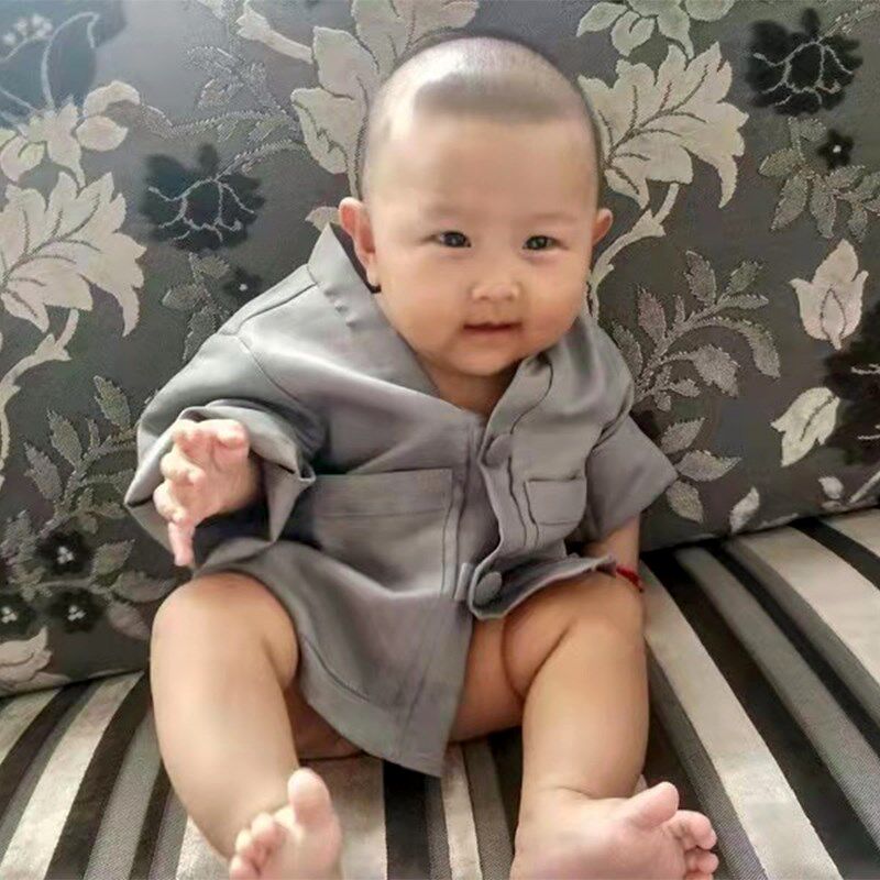 小和尚衣服儿童古装男女合唱服国庆演出表演服送佛珠送白衬衣2023