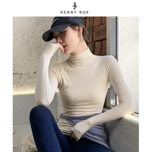 美雅碧发热打底衫 百搭 女外穿秋冬2020内搭黑色半高领白色网红长袖