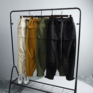 秋季 男士 高支纯棉百搭束口休闲裤 日单潮流 长裤 风 工装 机能工装