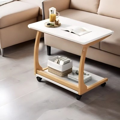 沙发边几可移动小推车客厅小户型带轮茶几卧室床边桌多功能小桌子