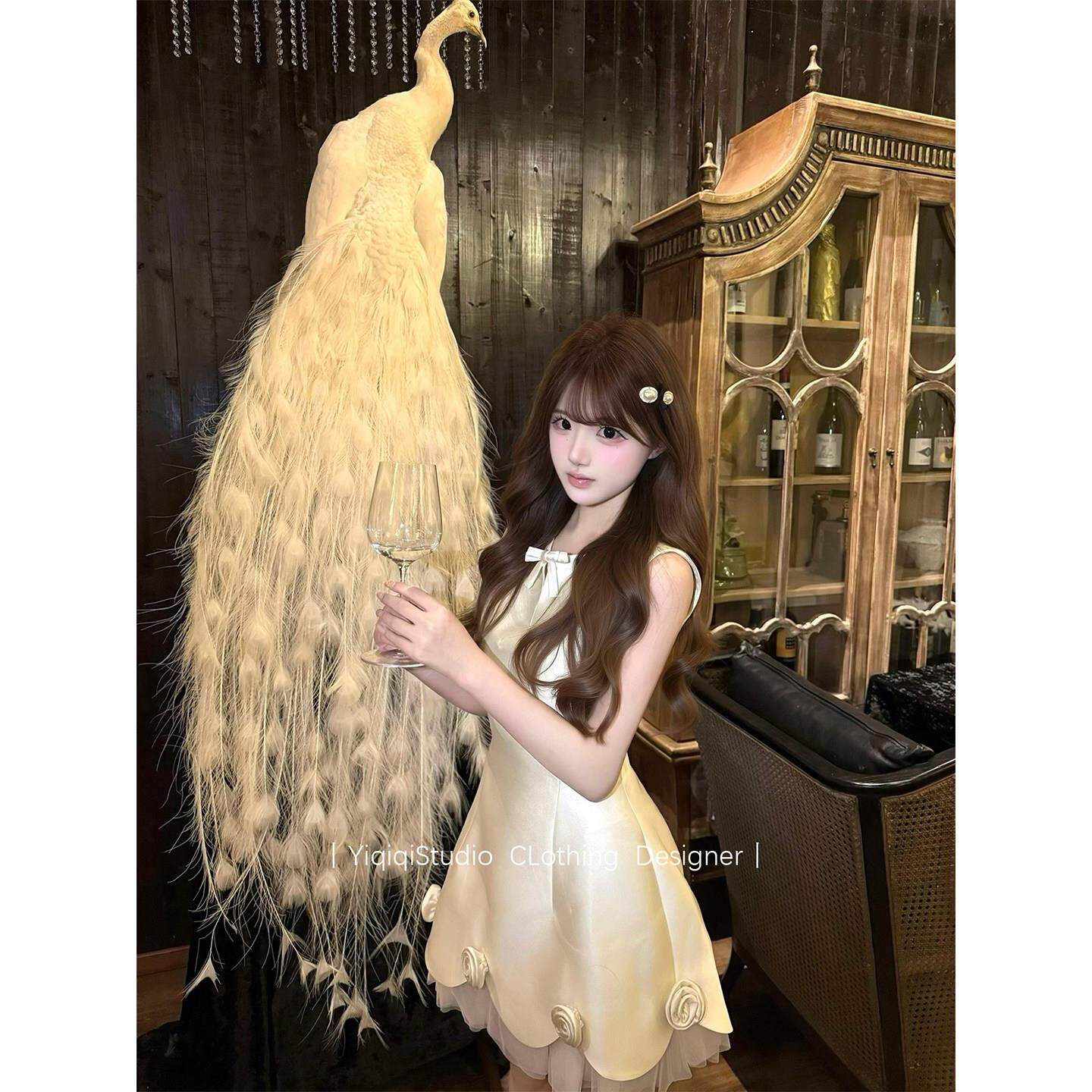 法式连衣裙女2026新款名媛patty生日小礼裙重工小香风无袖背心裙