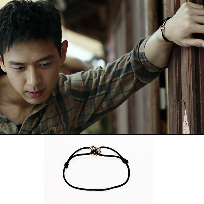 2024a谢之遥李现同款手绳小皮筋送给男朋友情侣手链一对头绳带手