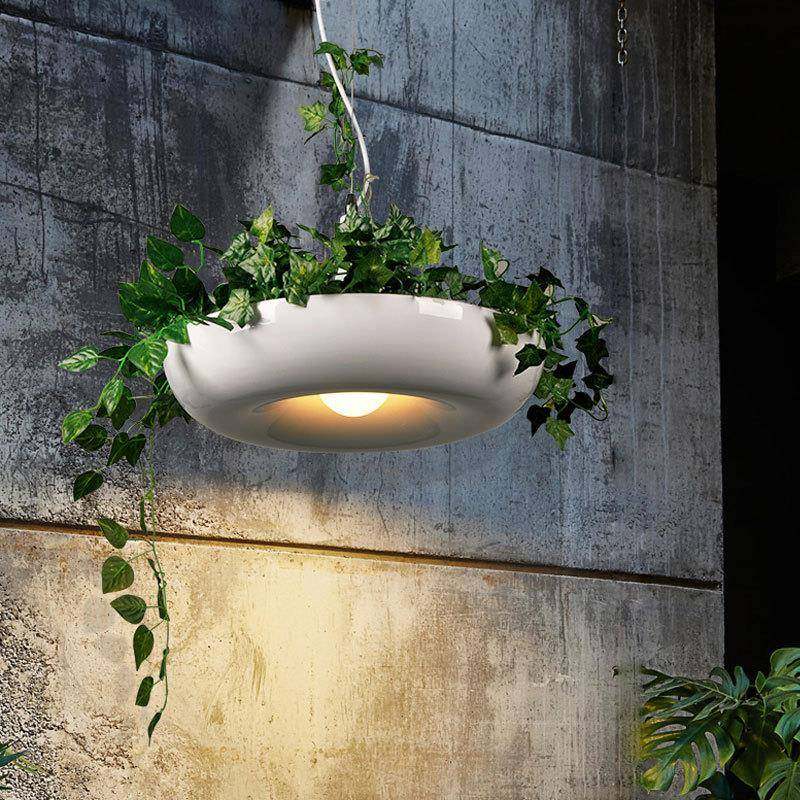 设计师盆栽植物餐厅创意阳台绿植吊灯奶茶店吧台个性服装店装饰灯