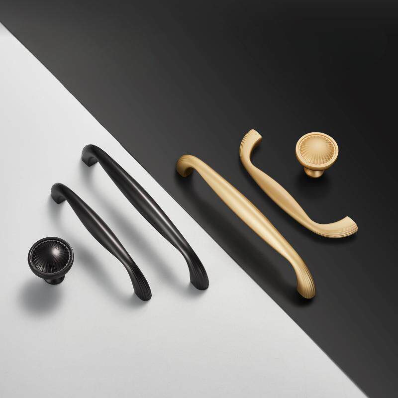 卡特锌合金抽屉小拉手单孔橱柜现代简约床头柜家具美式衣柜门把手