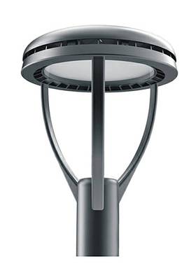 100W高档LED铝制庭院灯工程专用圆形可分时调光3.5m小区别墅花园