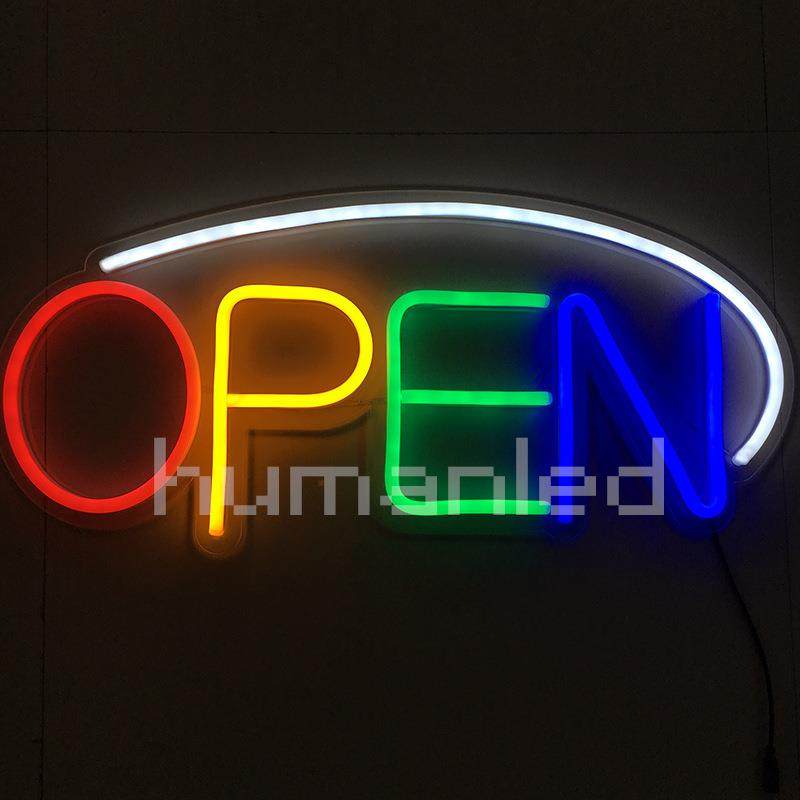 OPEN灯饰牌led霓虹灯广告牌插电英文字母霓虹招牌店铺营业牌