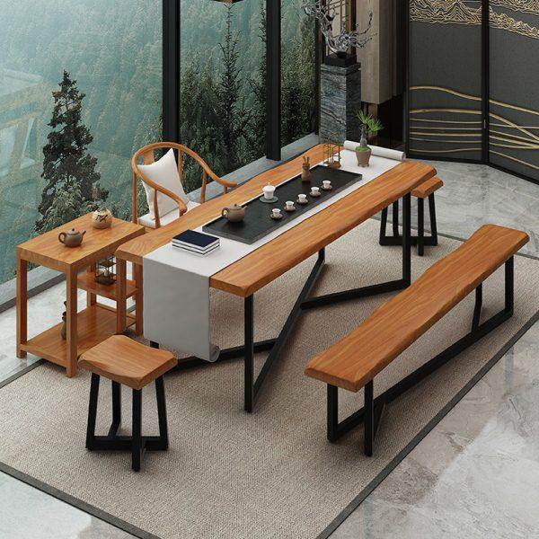 新中式实木茶桌椅组合 家用小户型功夫禅意泡茶桌 公司会客喝茶桌,商业/办公家具,茶台/茶桌,淘宝优惠券,粉丝福利购,淘宝优惠卷