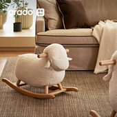 格度生活羊羊摇椅实木简约大人儿童阳台家用休闲躺懒人沙发摇摇椅