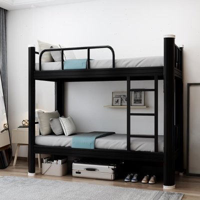 现货柏娅缇加厚上下铺铁床架学生员工宿舍双层床公寓高低铁床架工