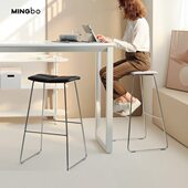 北欧简约岩板长方形吧台桌可拼接家用休闲餐厅厨房咖啡厅洽谈高桌