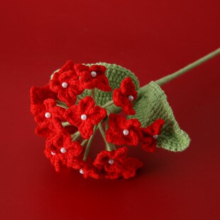 喜庆新婚求婚典礼爱人生日宴会手工钩织20瓣绣球花束房间装 饰花