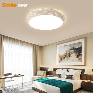 led圆形主卧室灯具温馨简约现代房间北欧阳台过道走廊创意吸顶灯