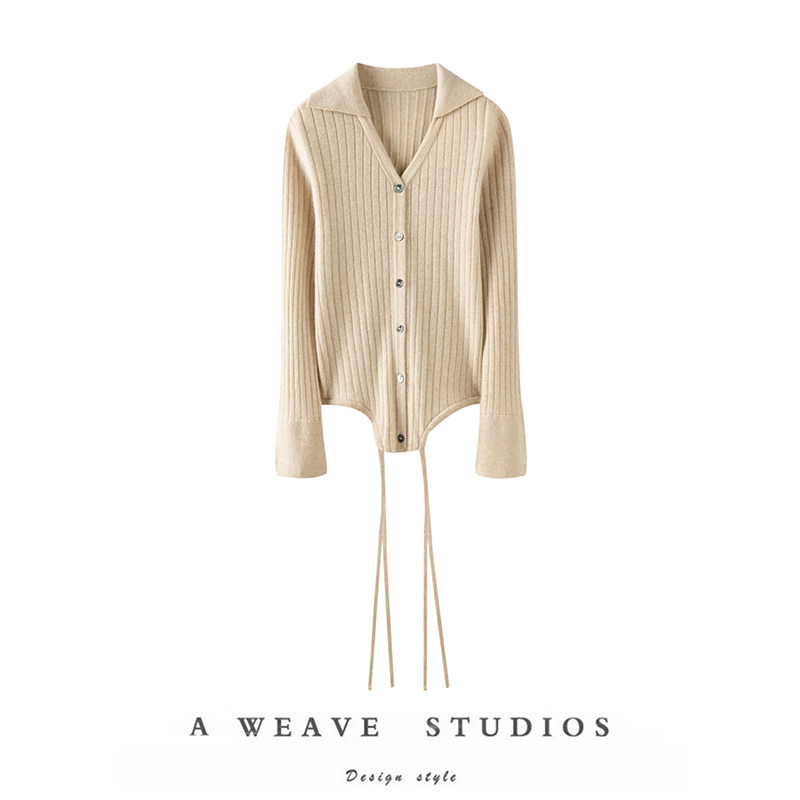 没有不爱的!飘带下摆V领山羊绒开衫女纯羊绒毛衣针织打底衫秋冬,女装/女士精品,羊绒衫,淘宝优惠券,粉丝福利购,淘宝优惠卷