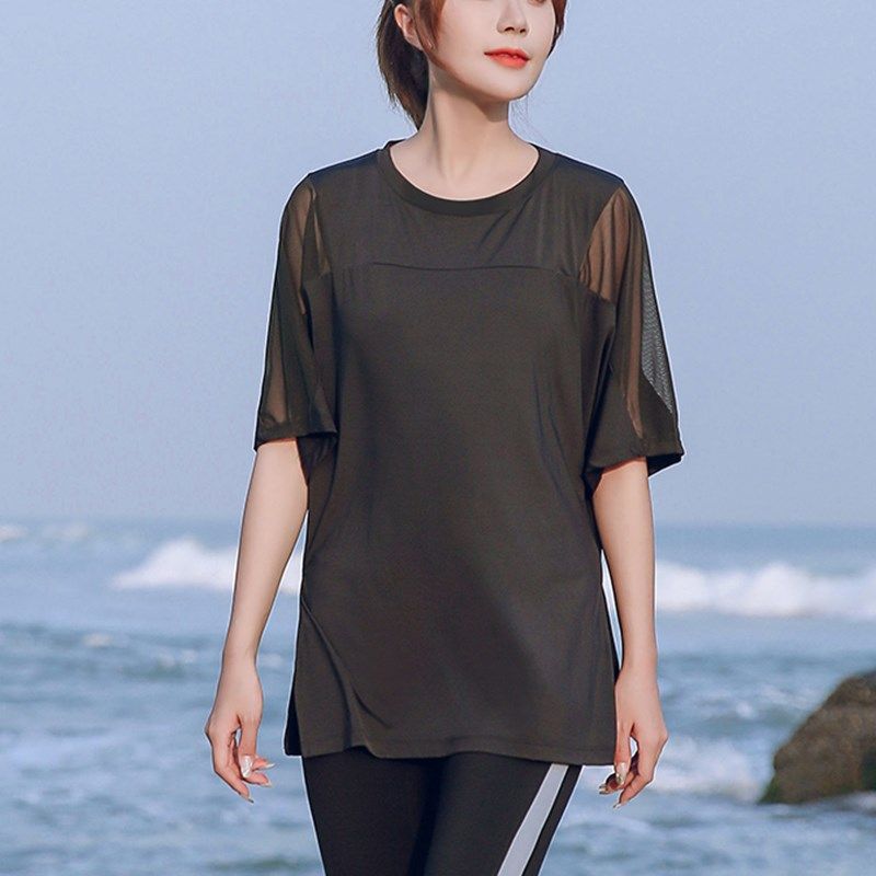 大码速干运动上衣女夏胖mm网纱薄款宽松透气罩衫跑步健身T恤短袖,女装/女士精品,T恤,淘宝优惠券,粉丝福利购,淘宝优惠卷