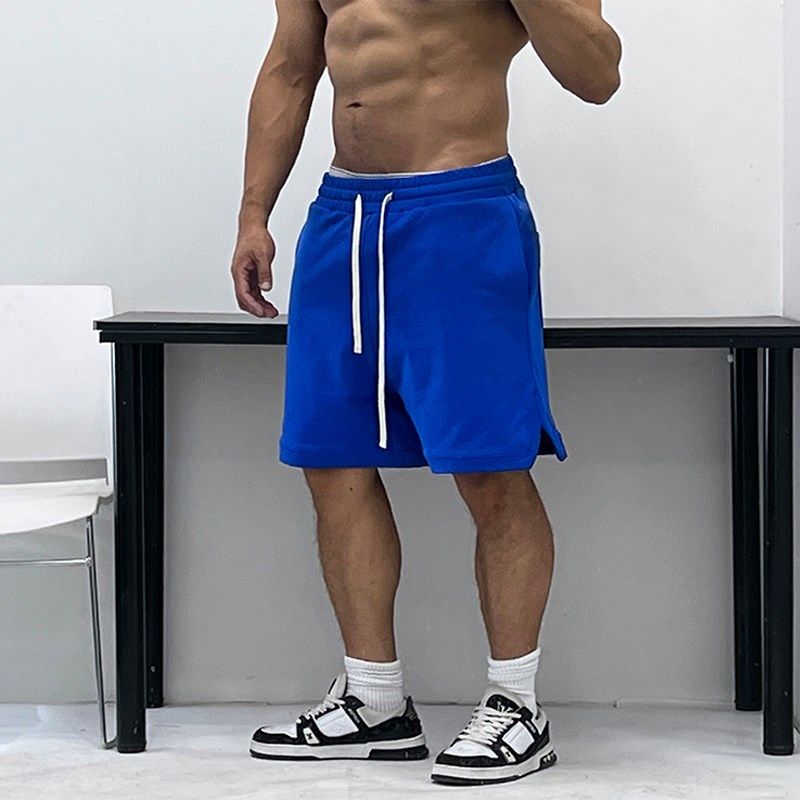 420g真重磅腿粗腿细都好穿纯棉毛圈短裤五分裤潮男廓版宽松运动厚