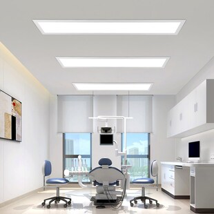 超薄嵌入式 LED长条灯办公室平板灯厨房石膏板吊顶平面内嵌吸顶灯