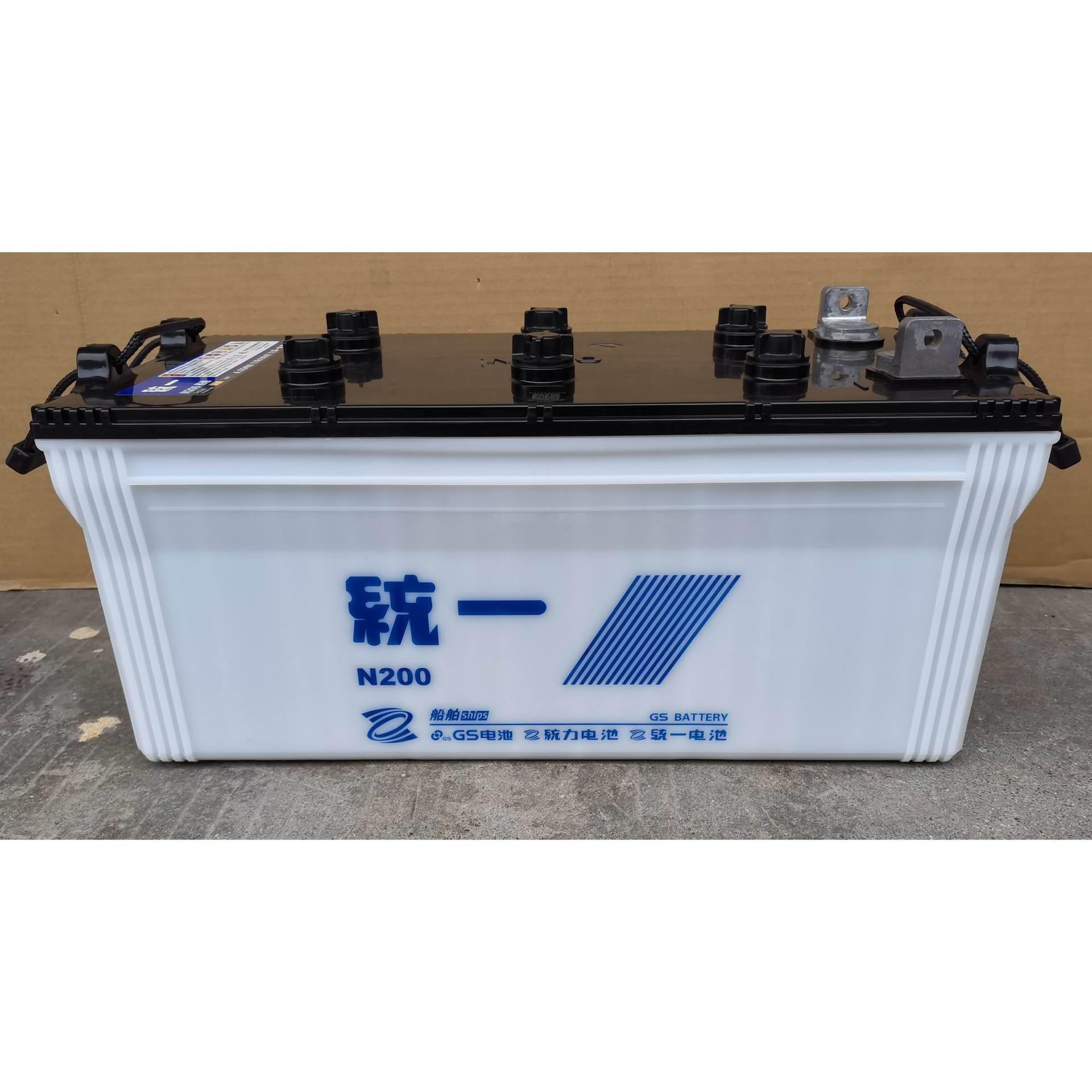 N200 统一/GS 6-CQ-200船舶发电机启动蓄电池12V200AH L型端子