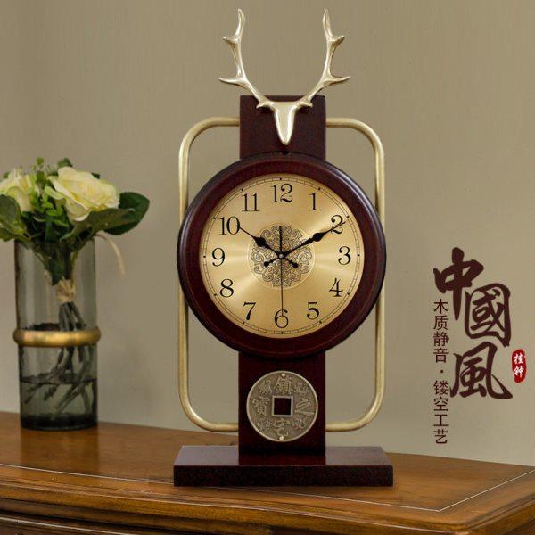 新中式实木座钟落地钟台式客厅钟表台钟时钟简约创意摆钟中堂摆件,家居饰品,立钟/落地钟,淘宝优惠券,粉丝福利购,淘宝优惠卷
