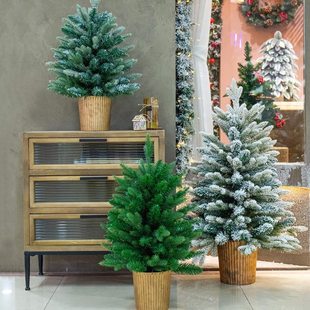 圣诞树诺贝松积雪松圣诞节商城酒店银行商店装饰摆件场景道具