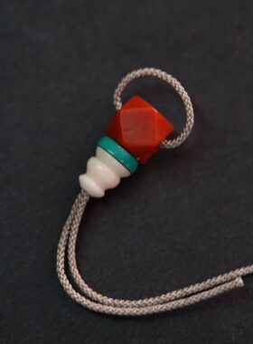 lam手作 南红八愣三通佛头 百香籽星月金刚文玩配饰