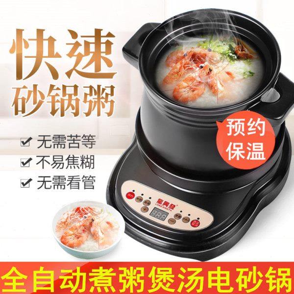 快速煮粥神器电砂锅炖锅家用全自动熬汤电炖砂锅插电煲汤锅2-3人4