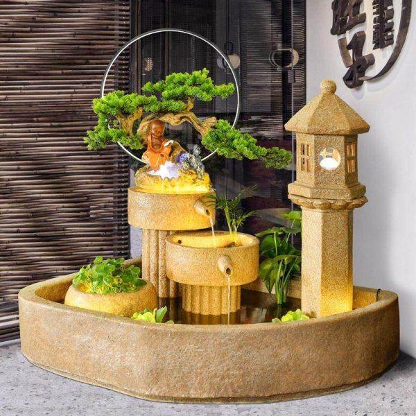 田园日式砂岩阳台微景观鱼池装饰流水大摆件门厅庭院假山造景喷泉,家居饰品,户外/庭院摆件,淘宝优惠券,粉丝福利购,淘宝优惠卷