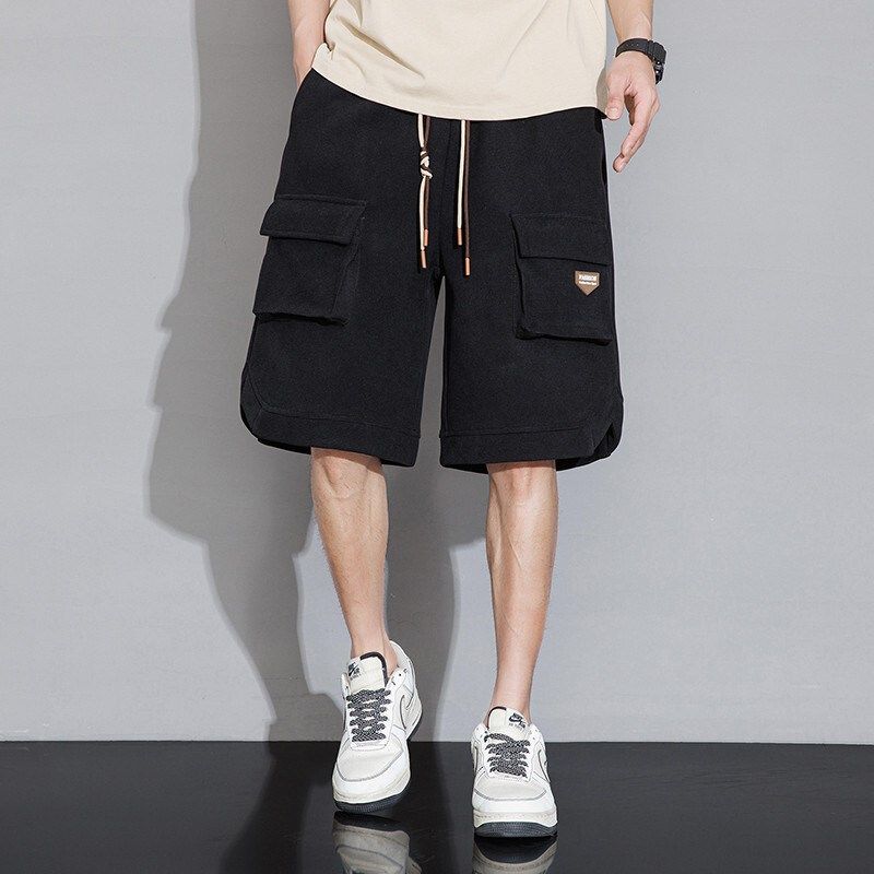 冰感透气大码休闲五分裤加肥加大直筒宽松轻薄工装沙滩裤胖子短裤,男装,休闲裤,淘宝优惠券,粉丝福利购,淘宝优惠卷