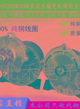 12V24V250W350W直流减速电机 皮带轮链轮 玩具车 小推车DIY改造