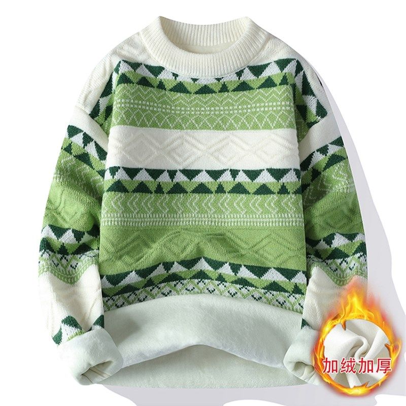 毛衣男秋冬季新款青少年宽松保暖针织衫阔版毛线衣加绒加厚打底衫,男装,针织衫/毛衣,淘宝优惠券,粉丝福利购,淘宝优惠卷