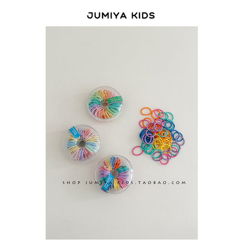 【50根装】可爱婴儿拇指发圈韩版弹性好不伤发发绳发量少小皮筋夏